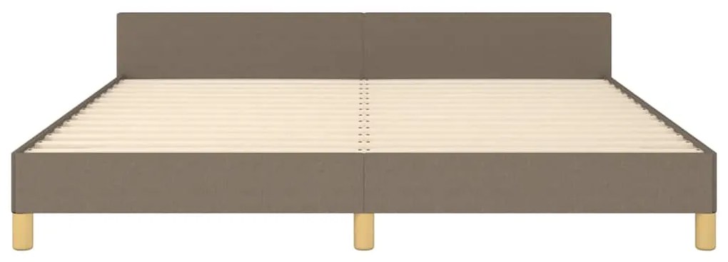 Cama sem colchão 180x200 cm tecido castanho-acinzentado