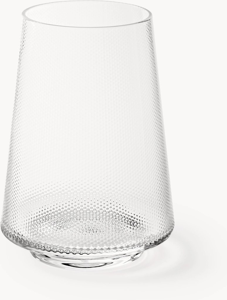 Copos highball artesanais com padrão em relevo Oli, conjunto de 4