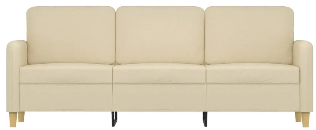 Sofá de 3 lugares tecido 180 cm cor creme