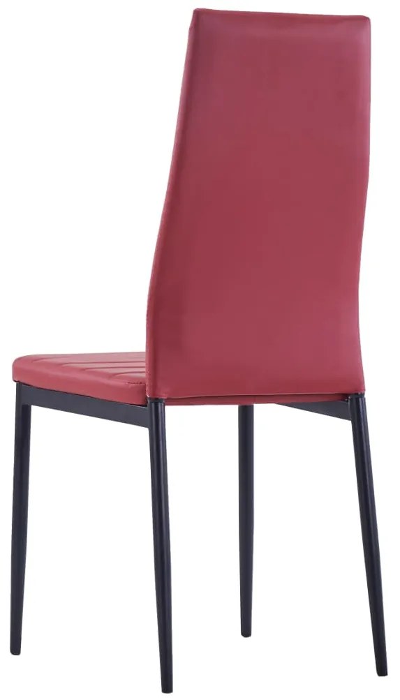 Conjunto de jantar 7 pcs vermelho tinto