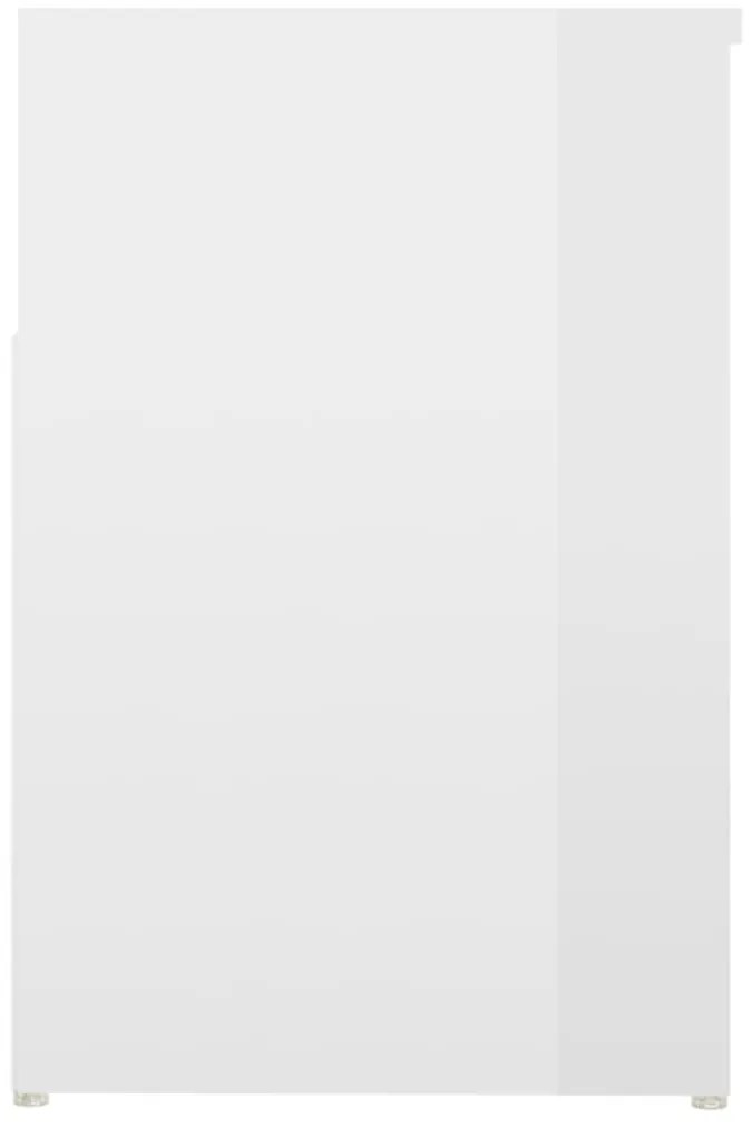 Banco sapateira 80x30x45 cm derivados madeira branco brilhante