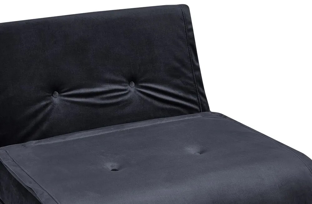 Sofá-cama de 2 lugares em veludo preto VESTFOLD Beliani