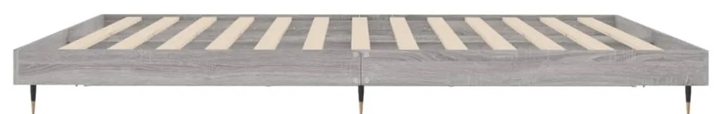 Estrutura de cama sem colchão 160x200 cm sonoma cinzento
