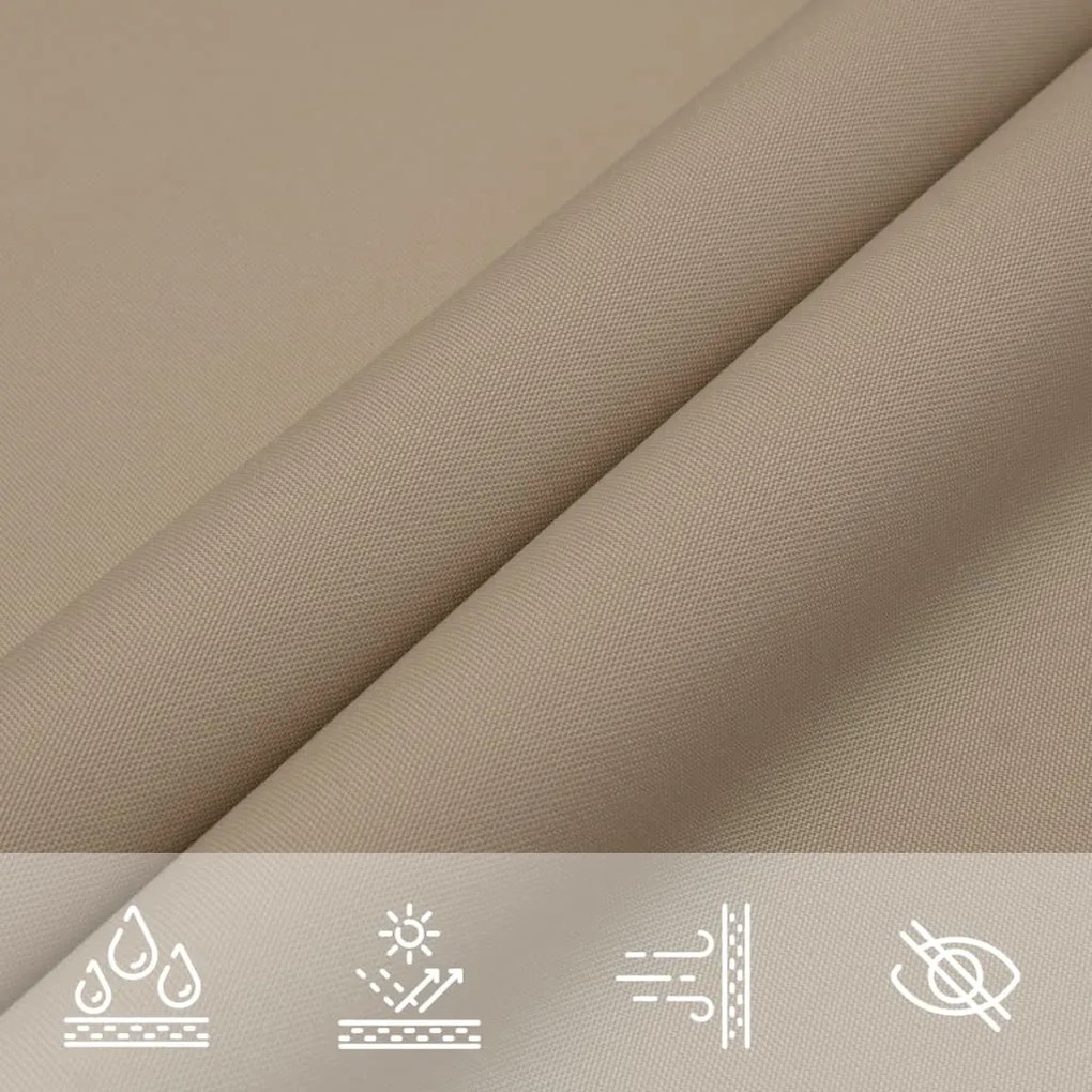 Para-sol vela tecido oxford retangular 3,5x4,5 m cinza-acast.