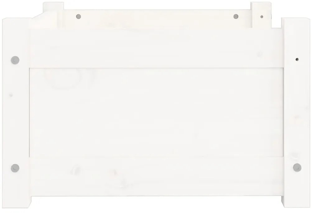 Cama para cães 55,5x45,5x28 cm madeira de pinho maciça branco