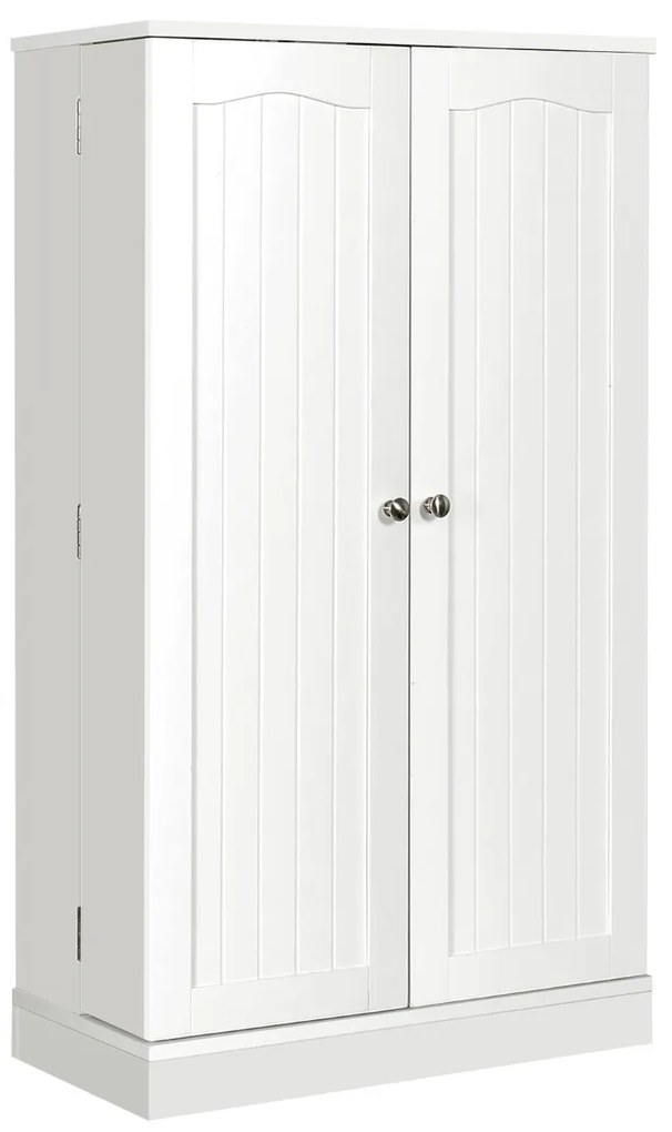 Armário Despensa de Cozinha com Prateleiras Duplas Ajustáveis Organizador de Prateleiras Despensa de cozinha 59 x 30,5 x 103 cm Branco