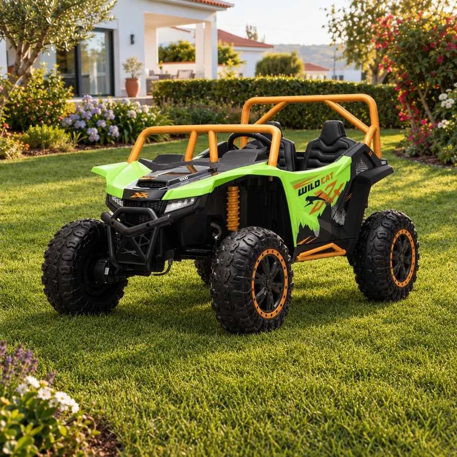 Buggy elétrico para crianças Arctic CAT XXL 4x4 24V,dois lugares, rodas EVA macias, motores potentes, bateria de lítio, suspensão traseira, bancos em