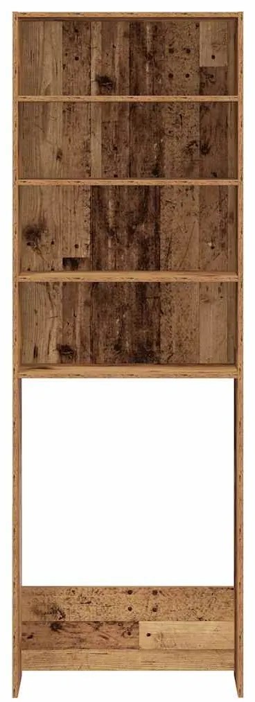 Armário sanita/máquina de lavar  madeira velha 64x24x190 cm