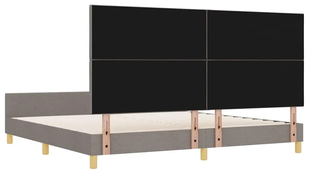 Estrutura de Cama vidaXL Taupe 200x200 cm Tecido