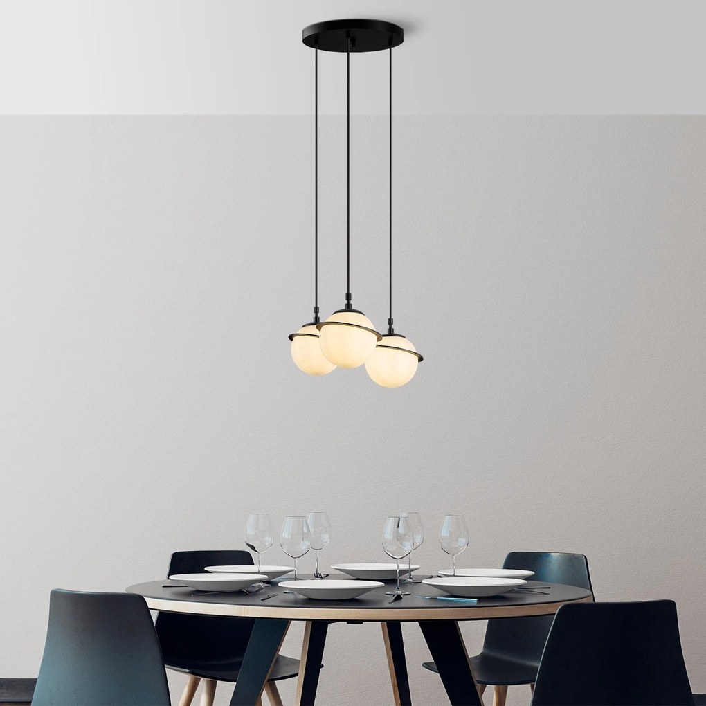 Candeeiro Chandelier Hug – Preto – 36x167x36 cm