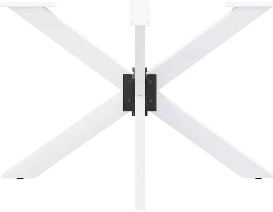 Pé de mesa de jantar em formato de aranha, branco, 120x68x(72-73) cm,
