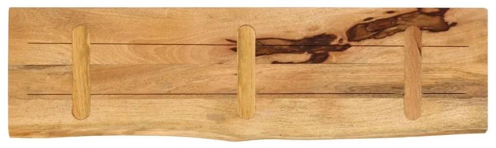 Tampo de mesa borda viva 100x20x3,8 cm mangueira áspera maciça