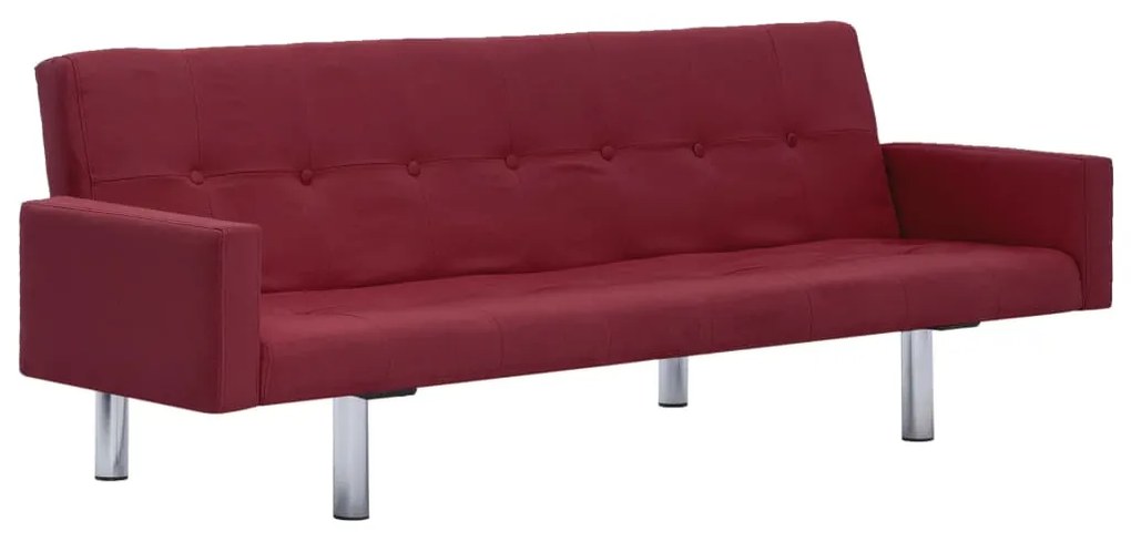 Sofá-Cama Luppin em Tecido - Vermelho Tinto - Design Moderno