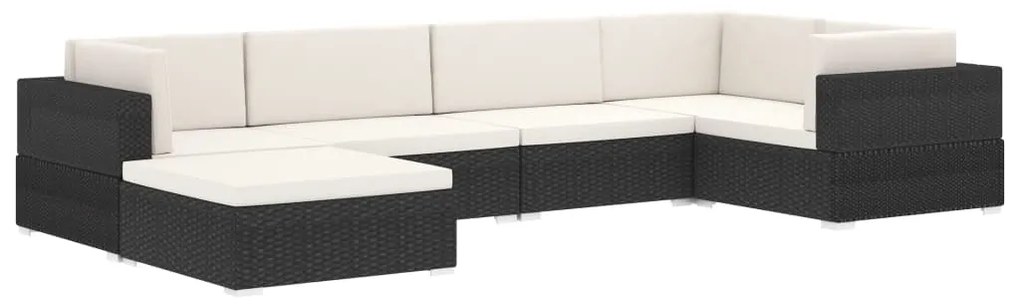Cadeira de canto seccional c/ almofadões 1 pc vime PE cinzento