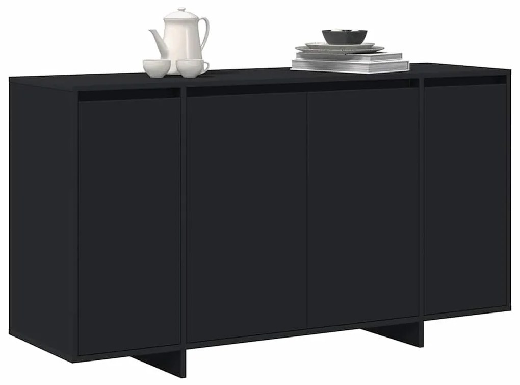 Buffet Preto Preto Madeira Engenheirada 135 x 41 x 75 cm