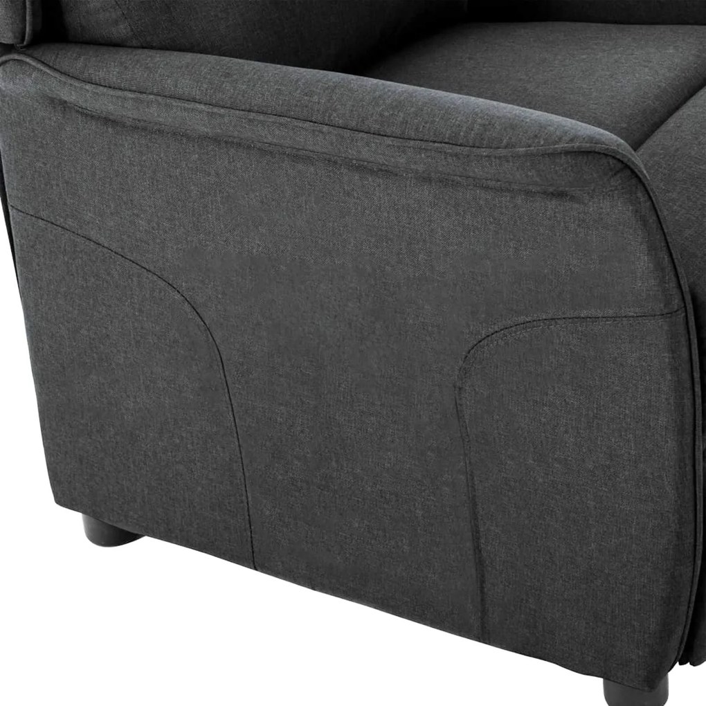 Cadeira Recliner Cinza Escuro em Tecido