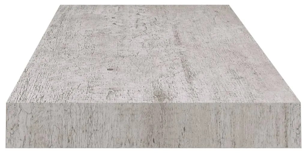 Prateleiras de parede 4 pcs 60x23,5x3,8cm MDF cinzento-cimento