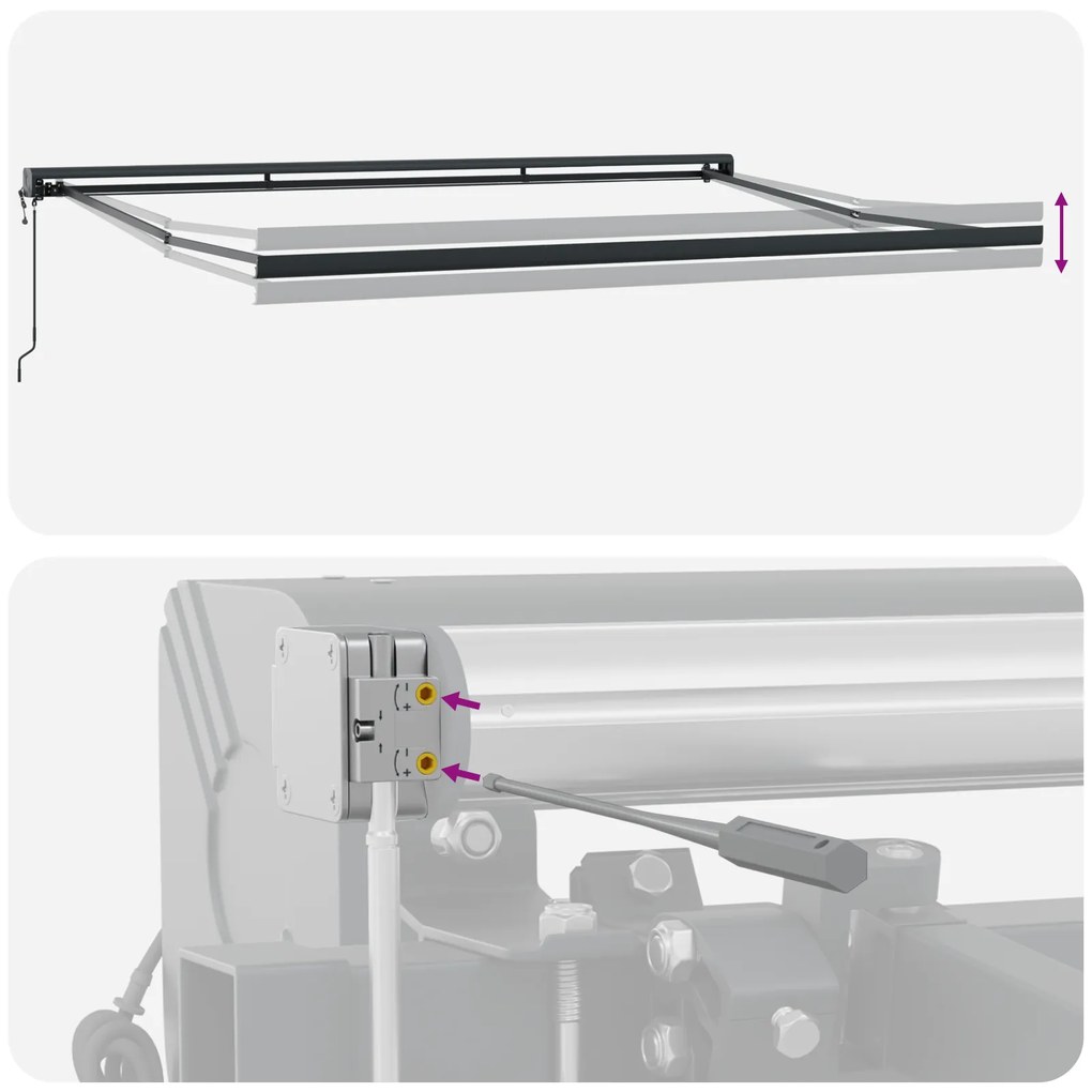 Toldo Retrátil Automático Branco 500x300 cm