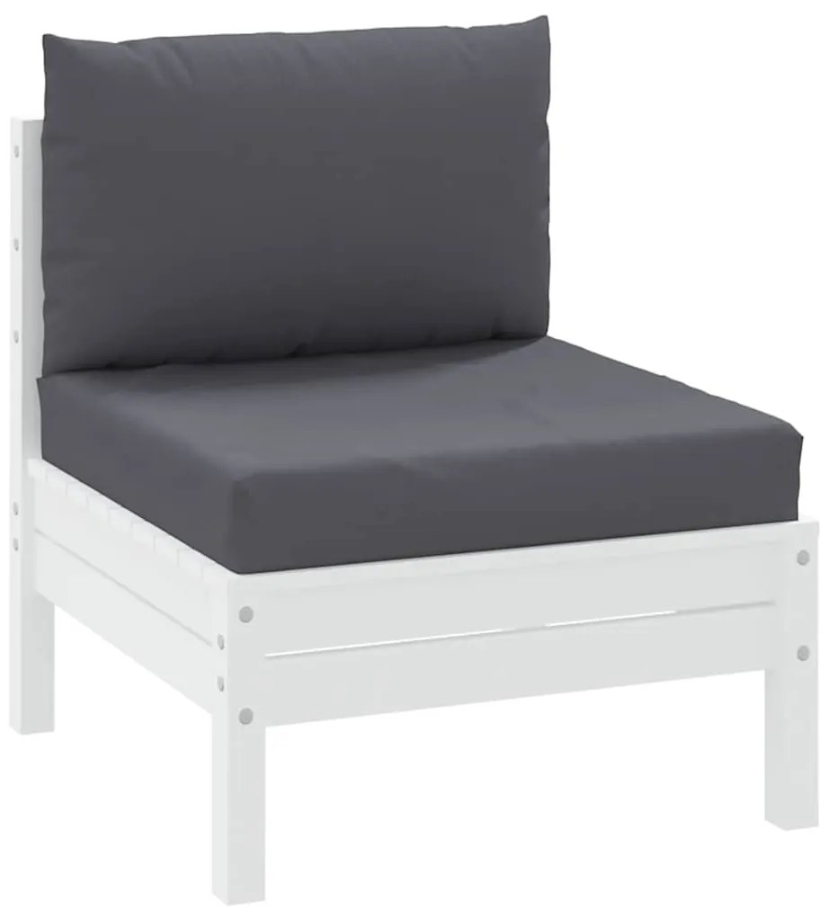 Almofadões de paletes 2 pcs tecido oxford antracite