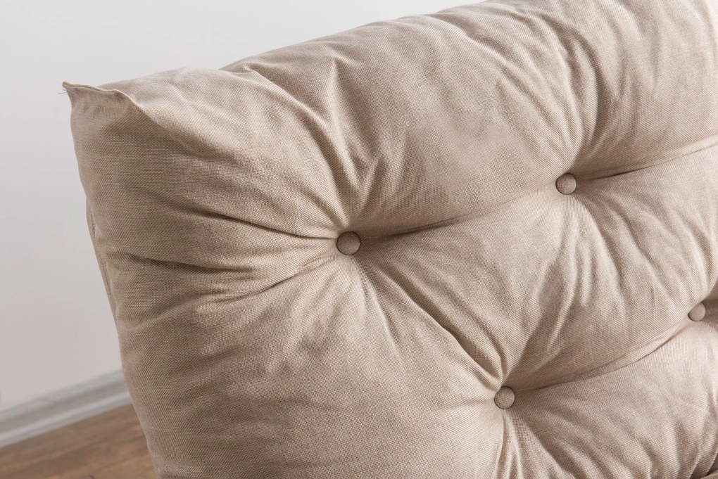 Sofá-Cama de 3 Lugares Saki – Creme – 185x92x82 cm