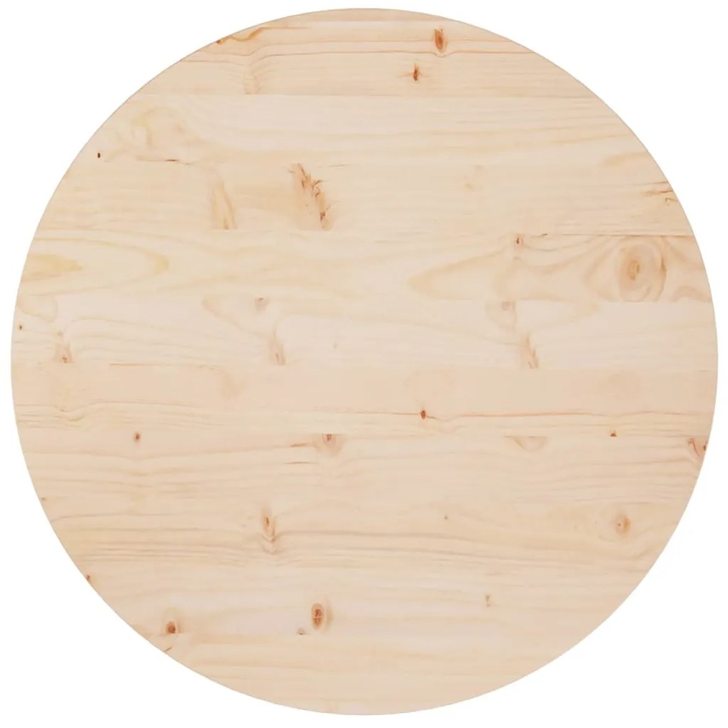 813648 vidaXL Tampo de mesa pinho maciço Ø70x2,5 cm