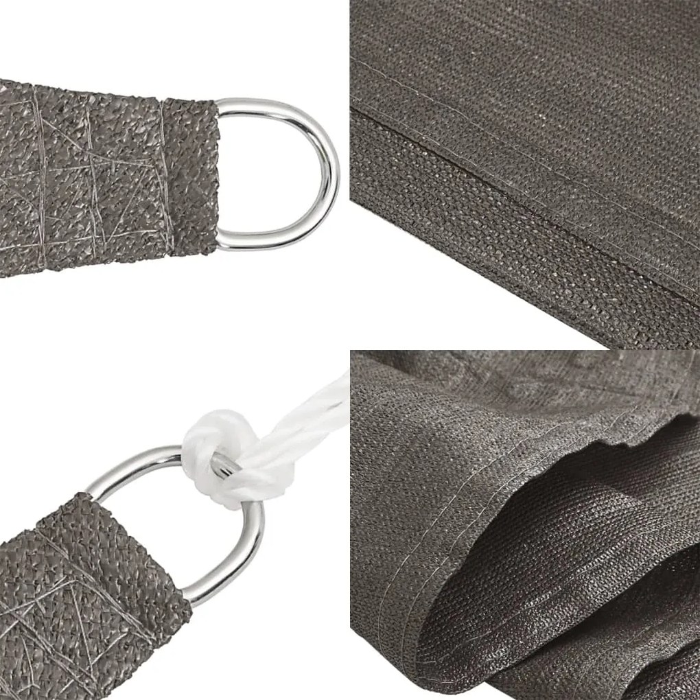 Para-sol estilo vela 160 g/m² 5x6 m PEAD antracite