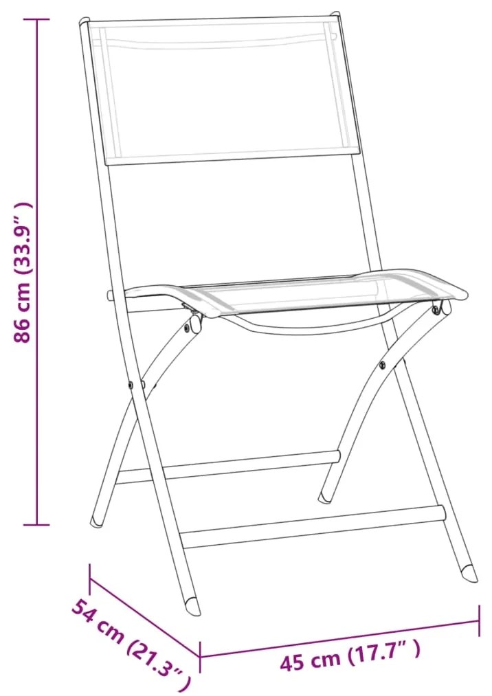 3 pcs conjunto de jantar para exterior aço