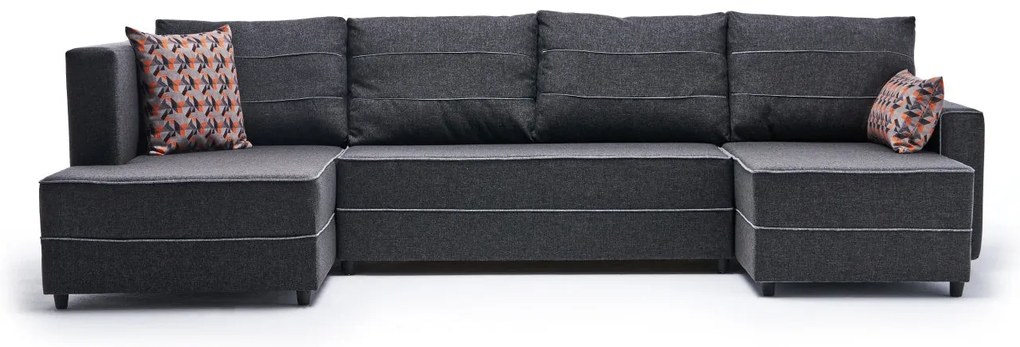 Sofá-Cama de Canto Ece – Antracite – 315 cm x 88 cm x 160 cm