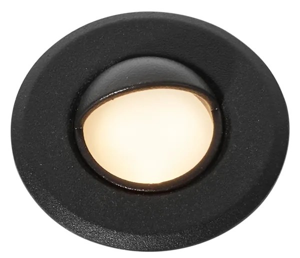 Conjunto de 5 focos de chão modernos pretos incluindo LED IP67 - Linsey Moderno