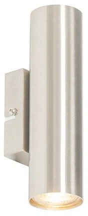 Candeeiro de parede moderno em aço 2-luzes - Jeana