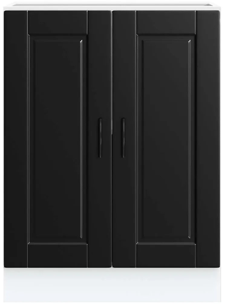 Armário base de cozinha Porto derivados de madeira preto