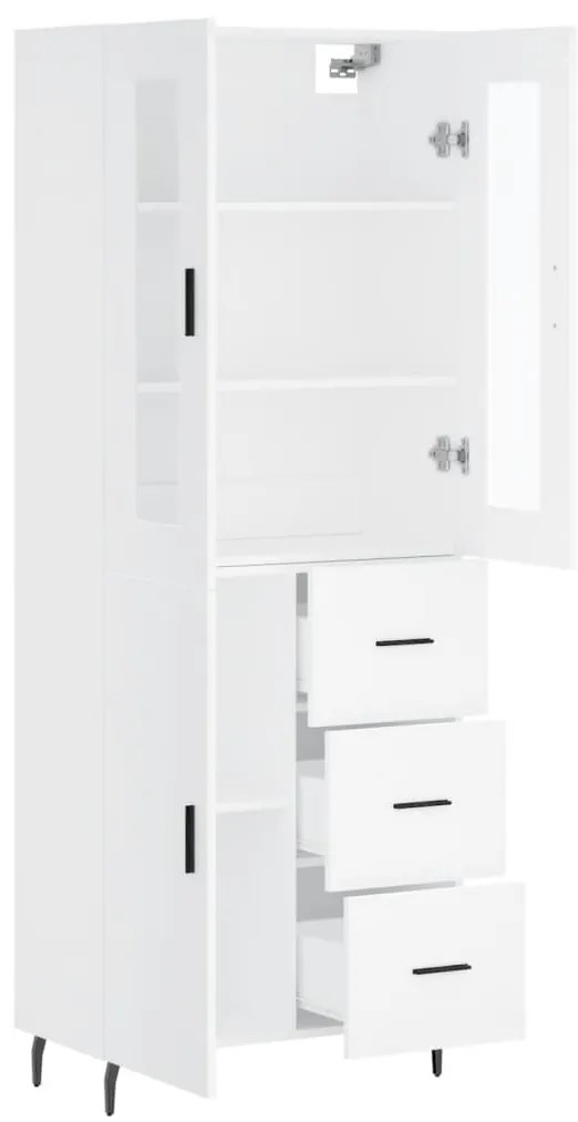 Armário alto 69,5x34x180 cm derivados de madeira branco
