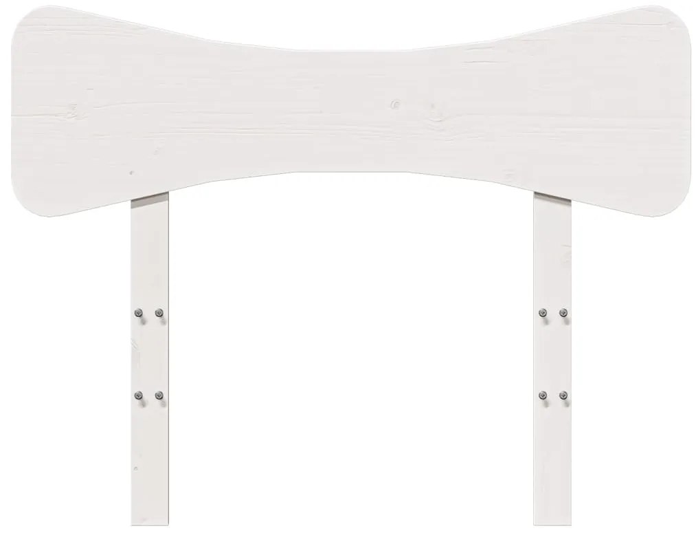 Cabeceira 90 cm madeira de pinho maciça branco