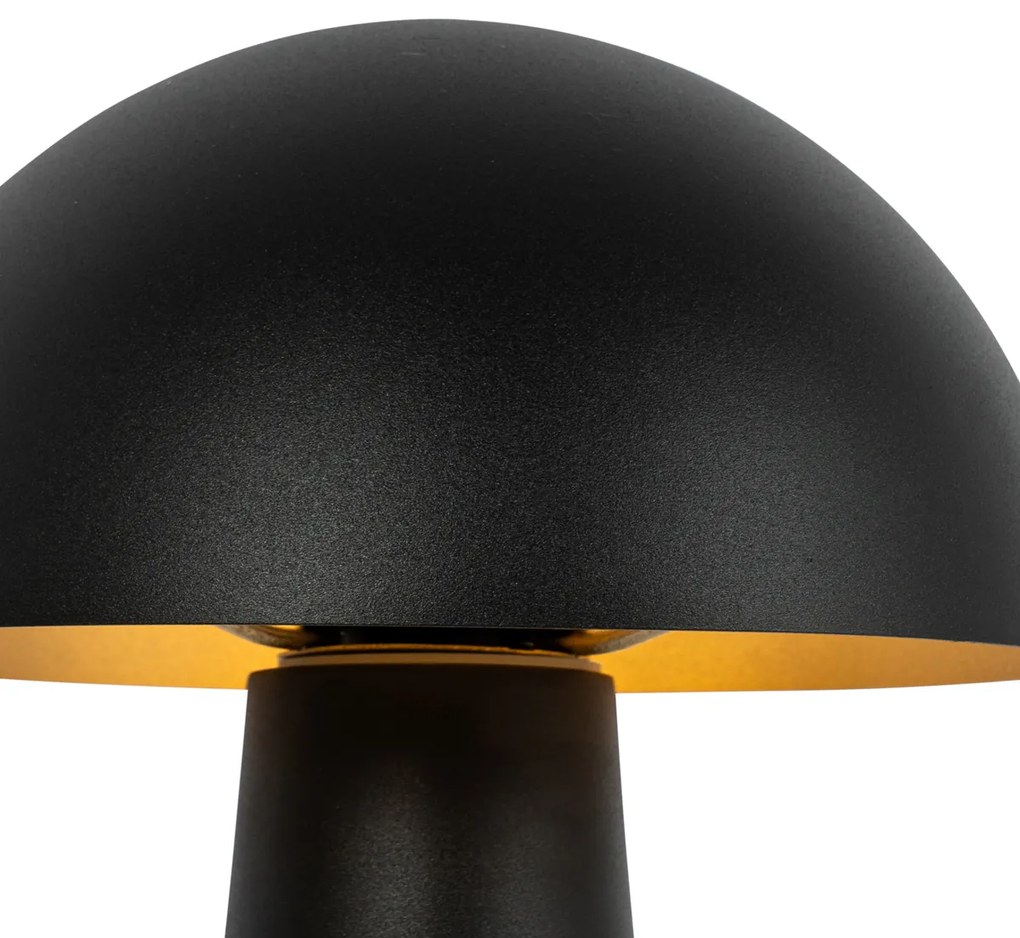 Candeeiro de pé exterior preto 65 cm - Mushroom Moderno