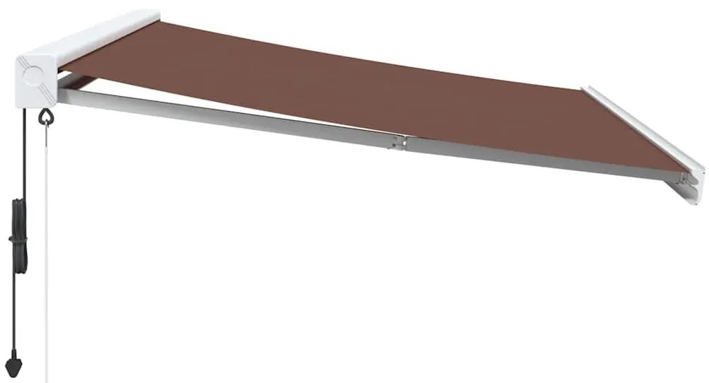 Toldo retrátil automático 350x250 cm castanho