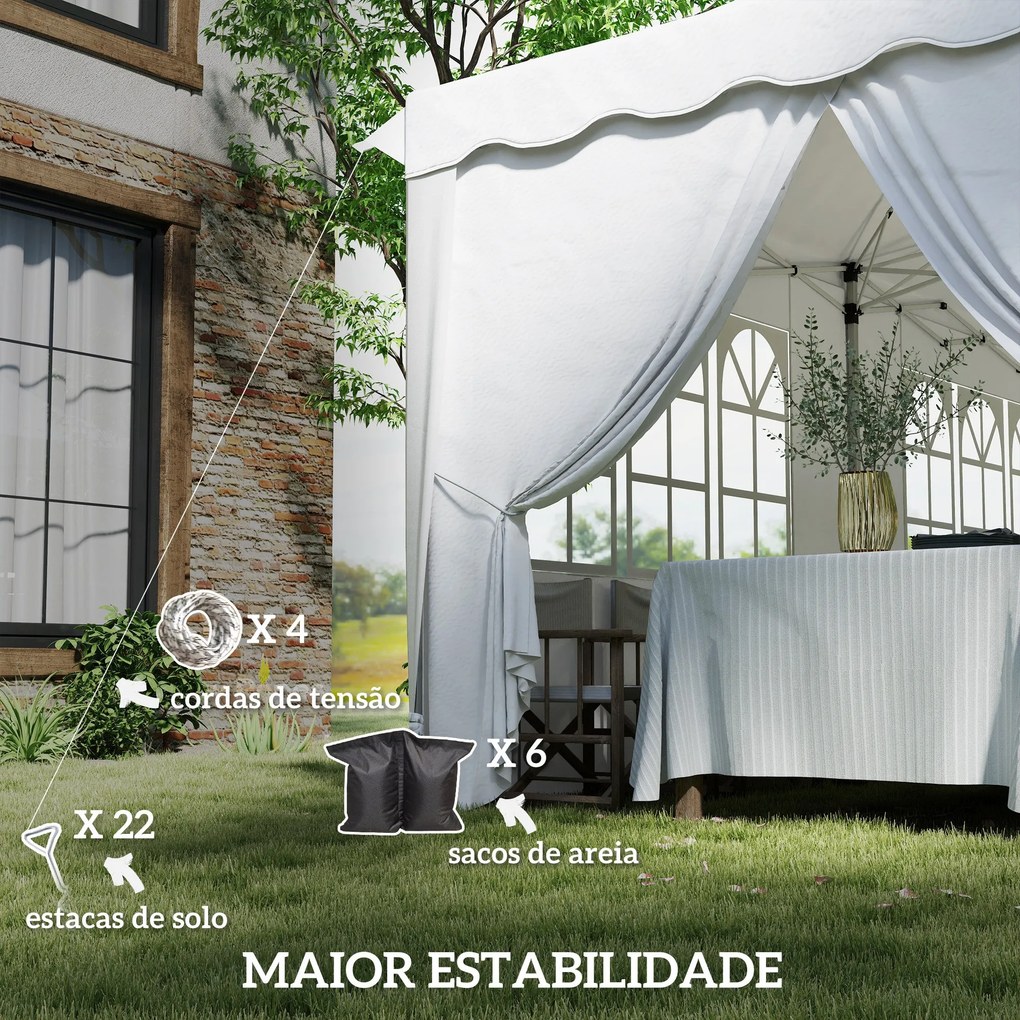 Tenda Dobrável Pop Up Tenda 596x300x315 cm Tenda Dobrável com 6 Parede