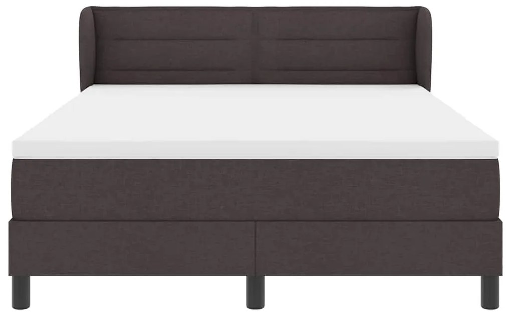 Cama Box com Colchão vidaXL Castanho Escuro 160x200 cm Tecido