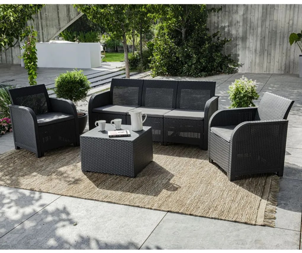 Mesa de arrumação para jardim Rosalie grafite