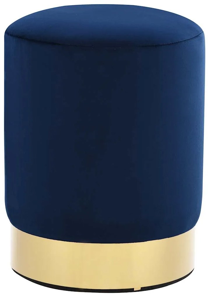 Banco 28 x 36 cm veludo azul e dourado
