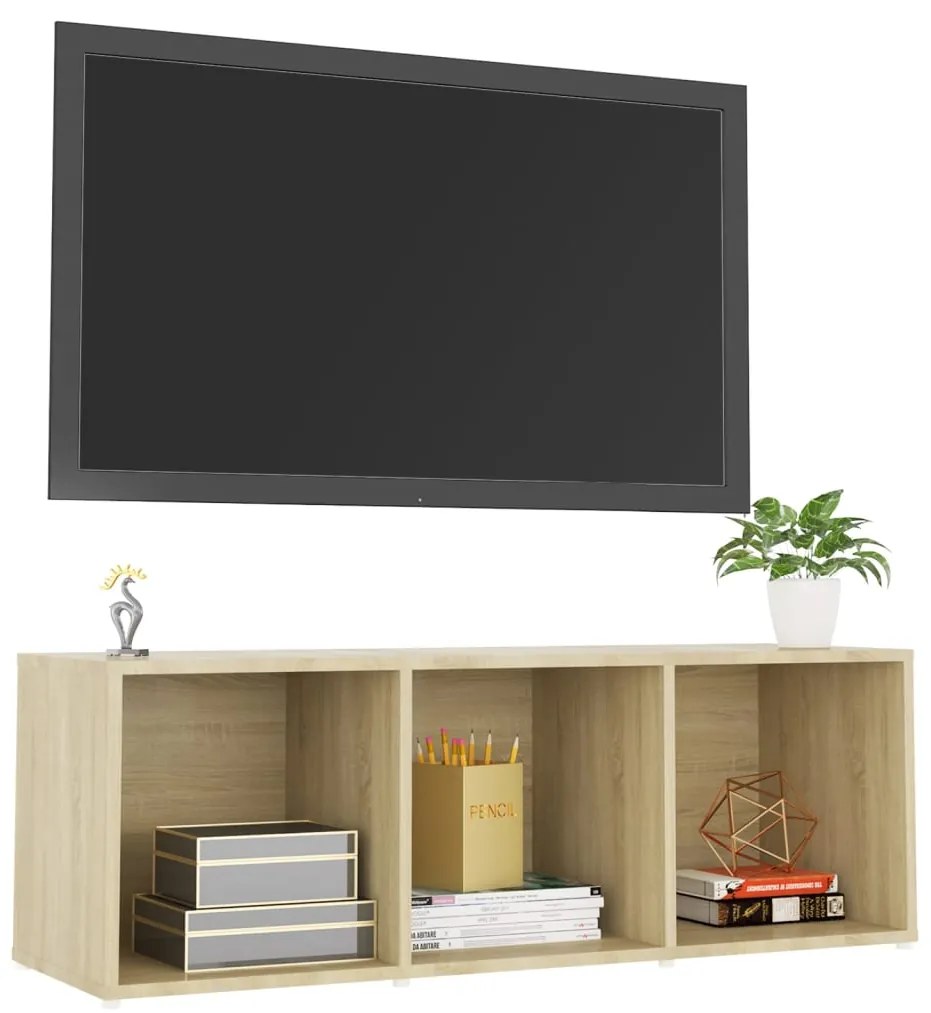Móvel de TV 107x35x37 cm derivados de madeira carvalho sonoma