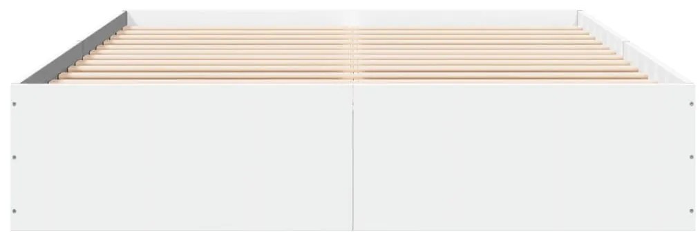 Estrutura de cama 150x200 cm derivados de madeira branco