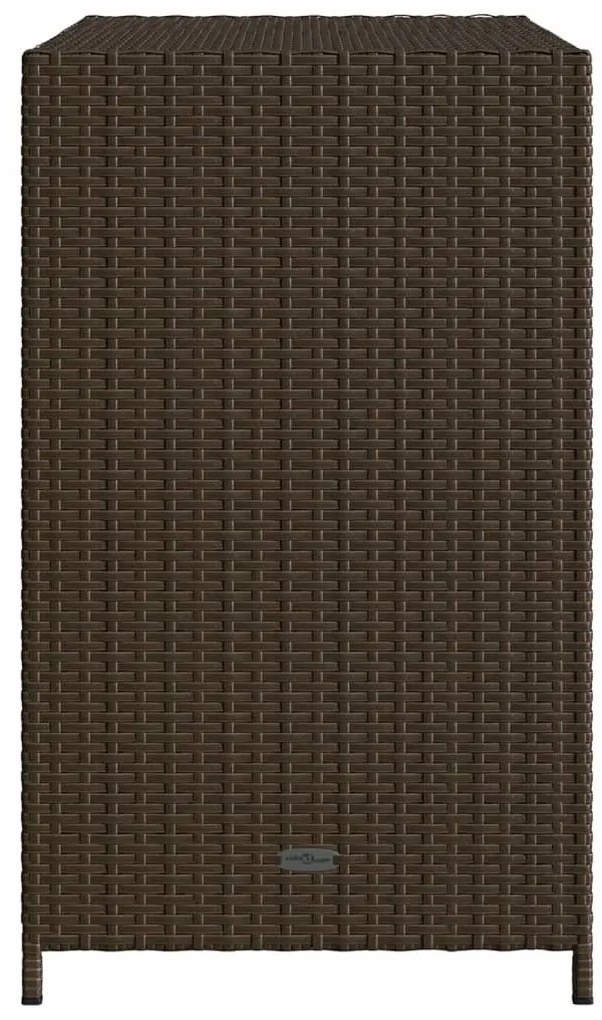 Armário de arrumação p/ jardim 83x45x76 cm vime PE castanho