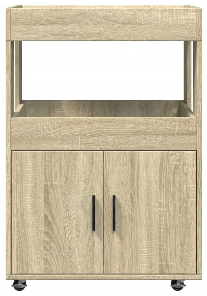 Carrinho de bar 60x39,5x89 cm deriv. de madeira carvalho sonoma