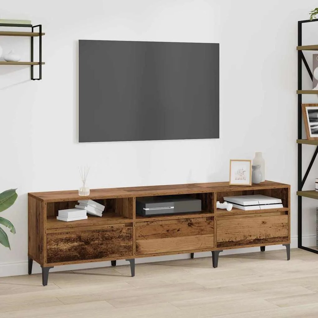 vidaXL Gabinete para TV Madeira antiga 150 x 30 x 44.5 cm