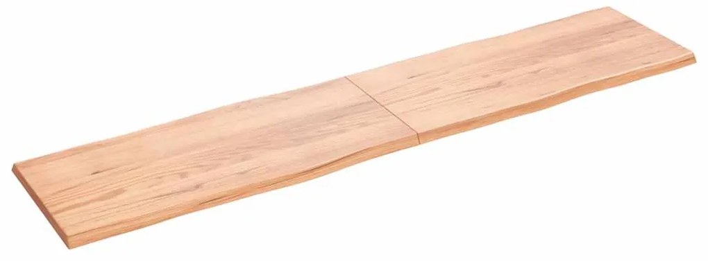 Tampo de mesa com bordas vivas carvalho tratado castanho-claro