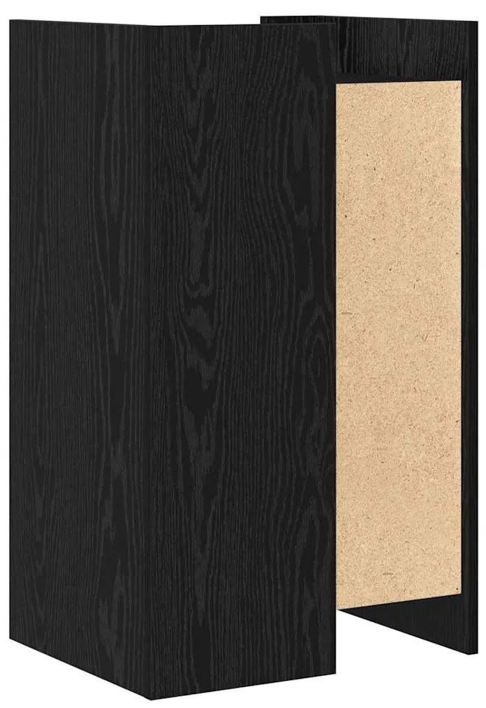 Aparador Carvalho Preto 45x35x75 cm Madeira engenheirada