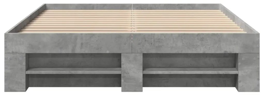 Estrutura de cama 135x190 cm derivados de madeira cinza cimento