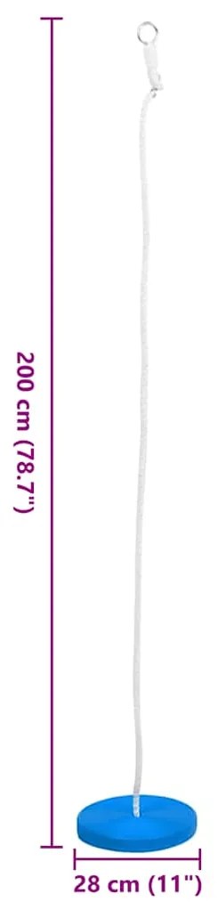 Baloiço de placa 200 cm azul
