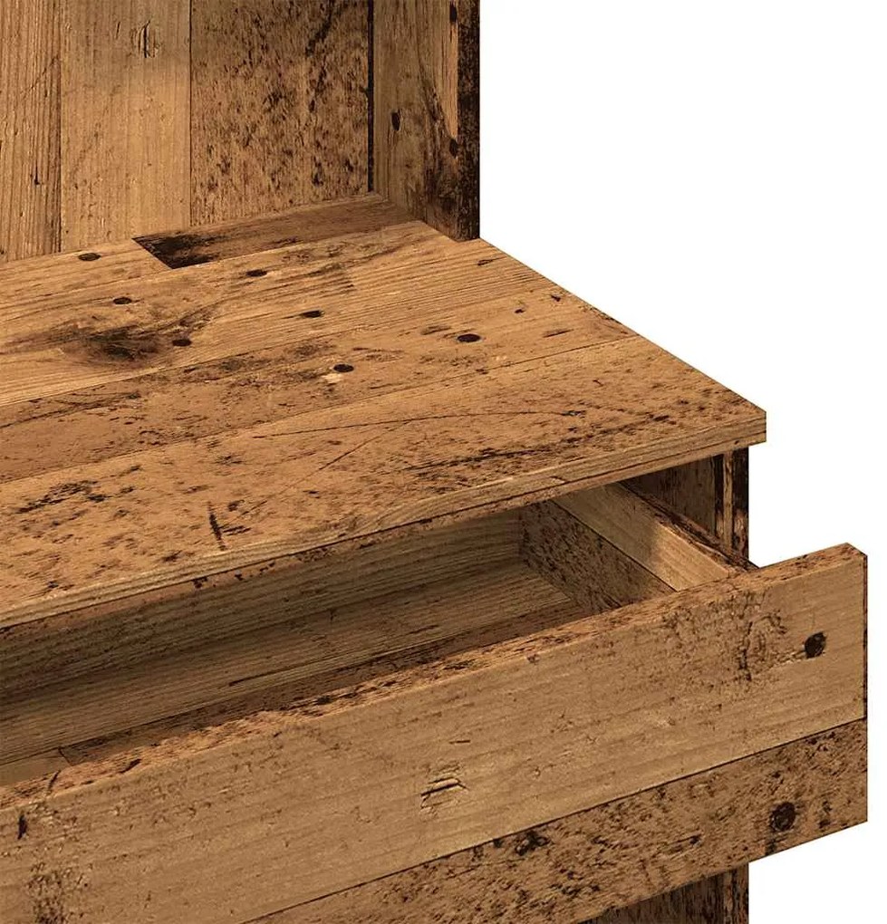 Toucador com espelho 96x39x142 cm madeira velha