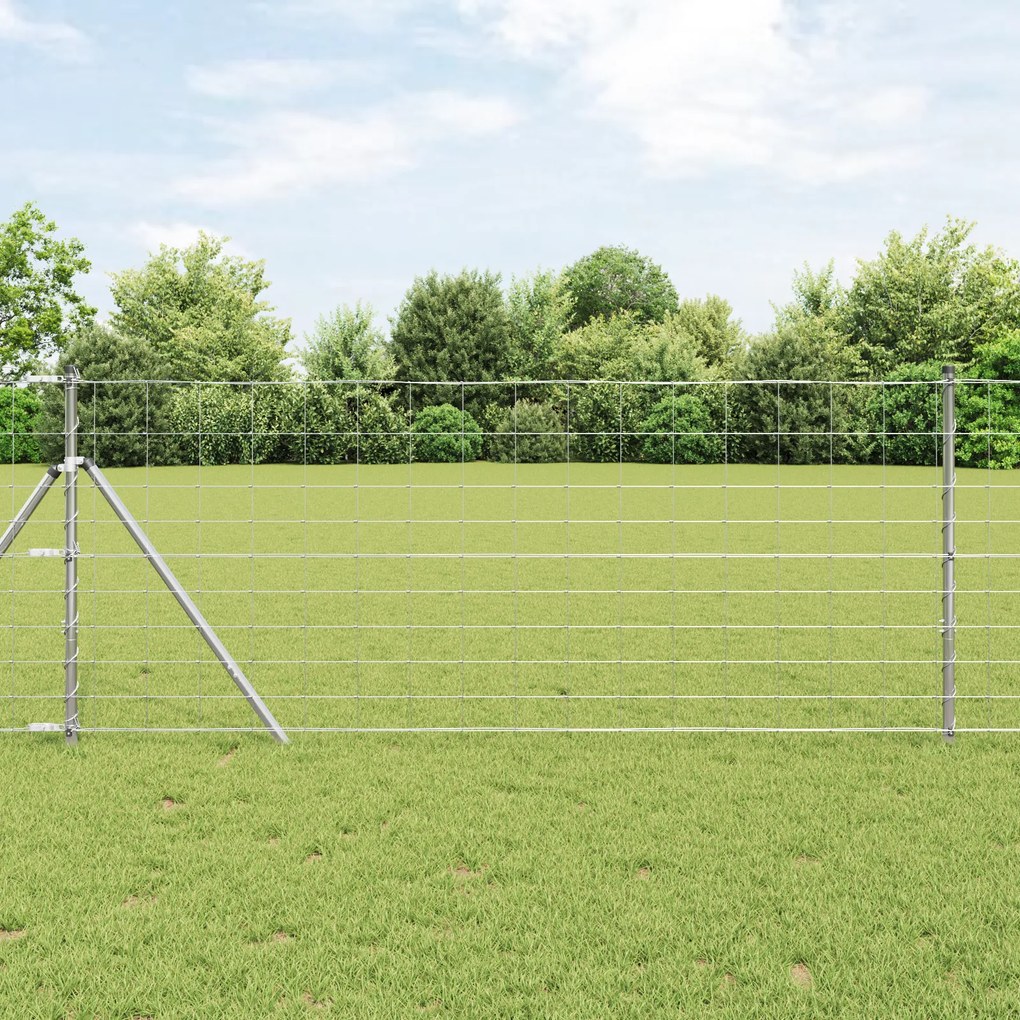 Cerca de Campo vidaXL 1x25 m Aço Galvanizado